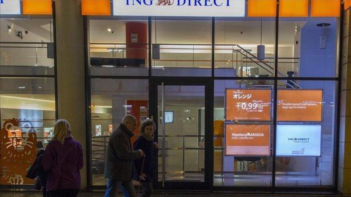Sucursal de ING en Barcelona.-