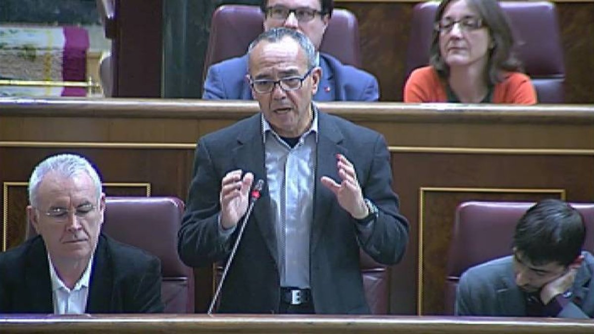 Joan Coscubiela, durante la sesión de control al Gobierno en el Congreso.-Foto: ATLAS