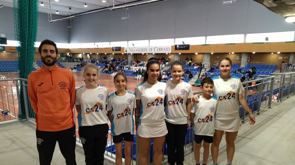 Los canteranos del CB Soria que compitieron en Villamuriel de Cerrato. HDS
