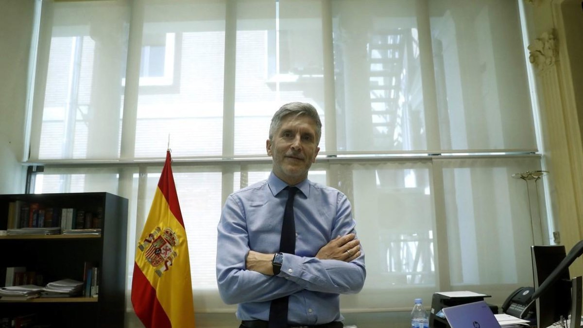El ministro del Interior, Fernando Grande-Marlaska, en una entrevista. /-KIKO HUESCA (EFE)
