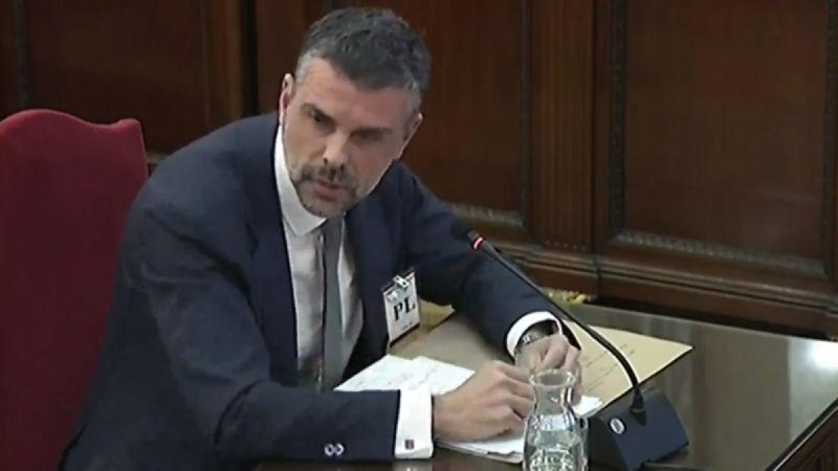 Santi Vila, durante su declaración en el juicio del procés.-EL PERIÓDICO