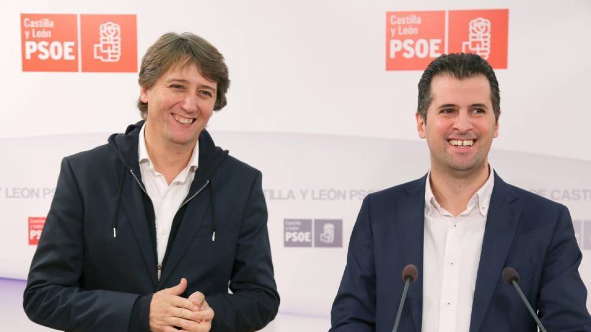 Carlos Martínez, alcalde de Soria y Luis Tudanca, secretario general del PSOE Castilla y León-Ical