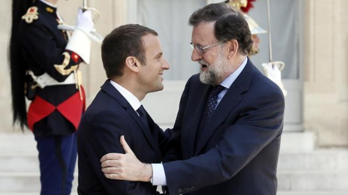 Macron junto a Rajoy-EFE
