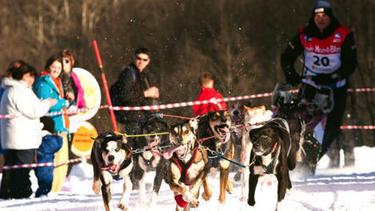 Salva Luque durante una prueba sobre nieve. -