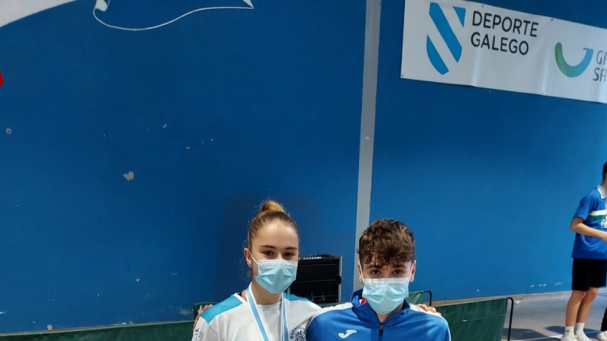 Daniela Corchón y Javier Barrios cuajaron un gran torneo en La Coruña. HDS