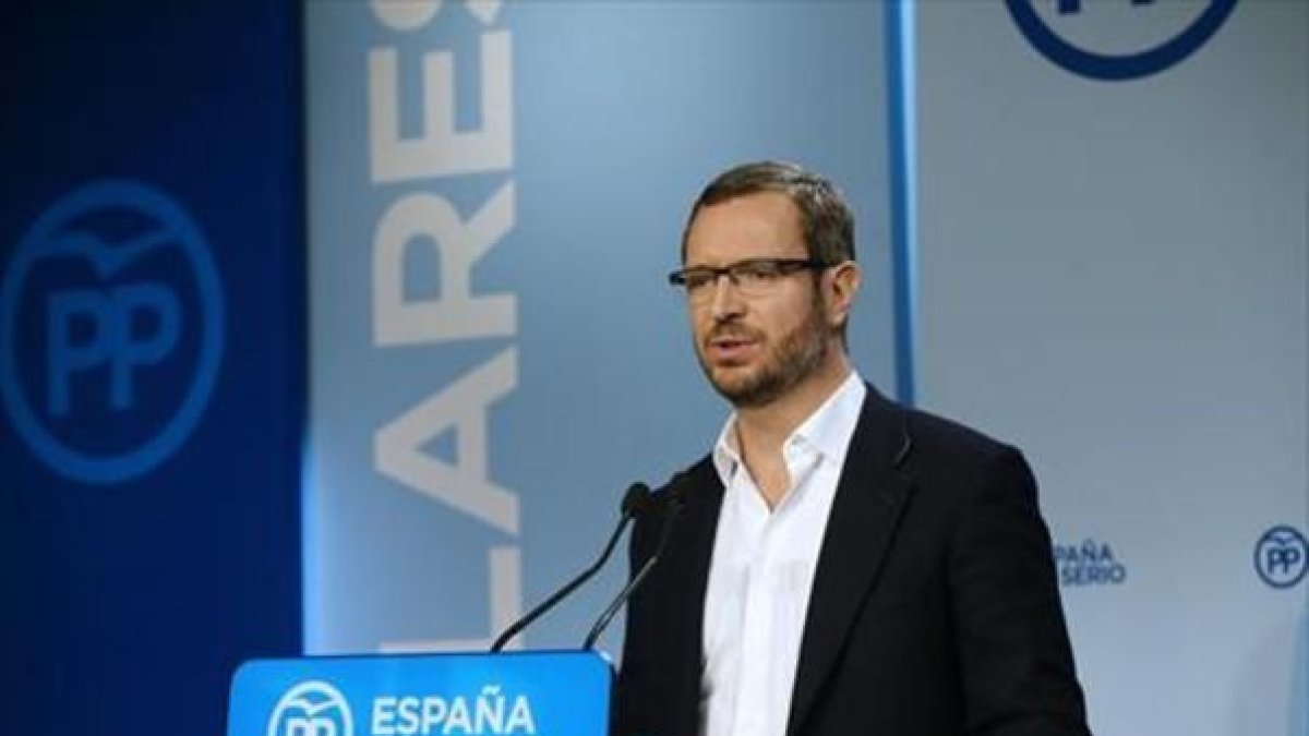 El vicesecretario de Política Social y Sectorial del PP, Javier Maroto.-EL PERIÓDICO