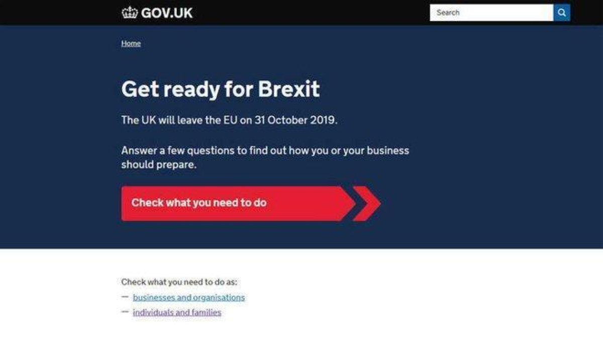 El gobierno británico lanza una campaña informativa con el lema “Prepare for Brexit” (Prepárate para el ’brexit’)-GOV.UK