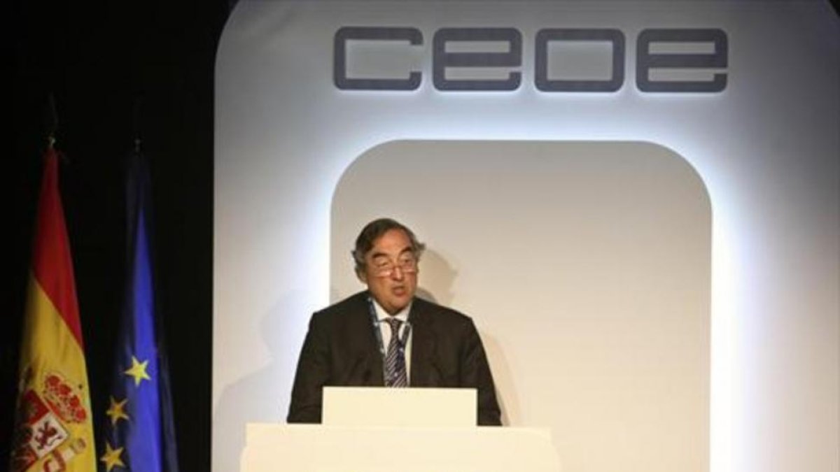 Juan Rosell, presidente de la patronal CEOE.-JUAN MANUEL PRATS