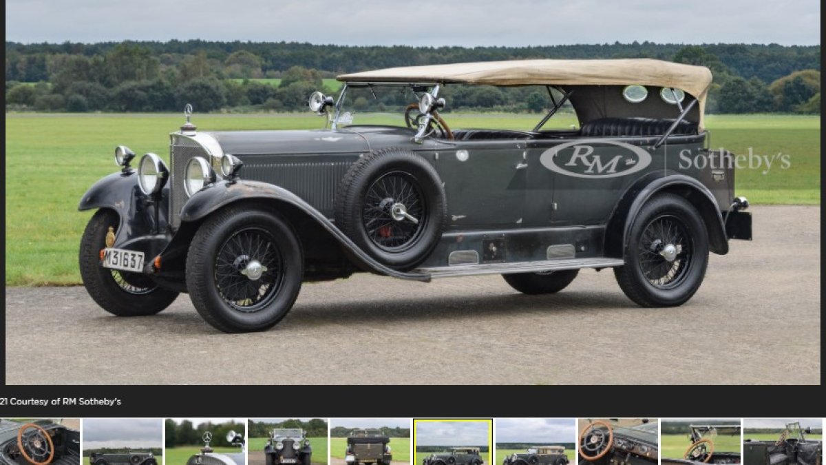 Señorial estampa del Mercedes-Benz 630-K con raigambre visontina en la web de Sotheby's
