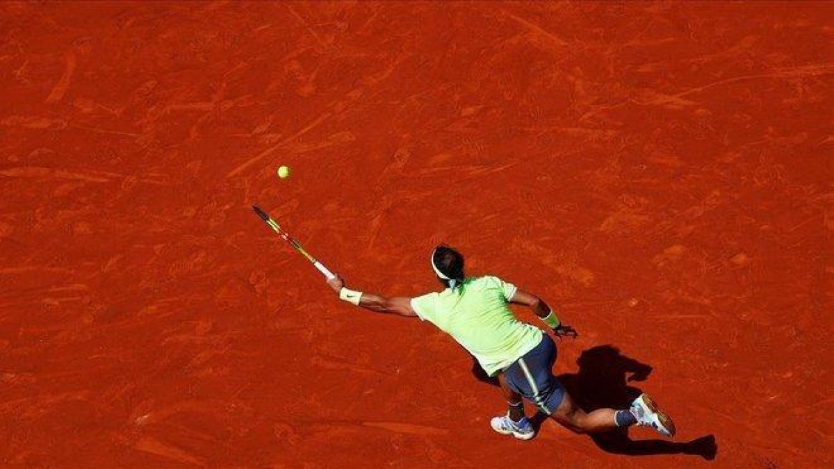 Primer partido de Rafa Nadal contra el alemán Yannick Hanfmann en Roland Garros, París.-EL PERIÓDICO