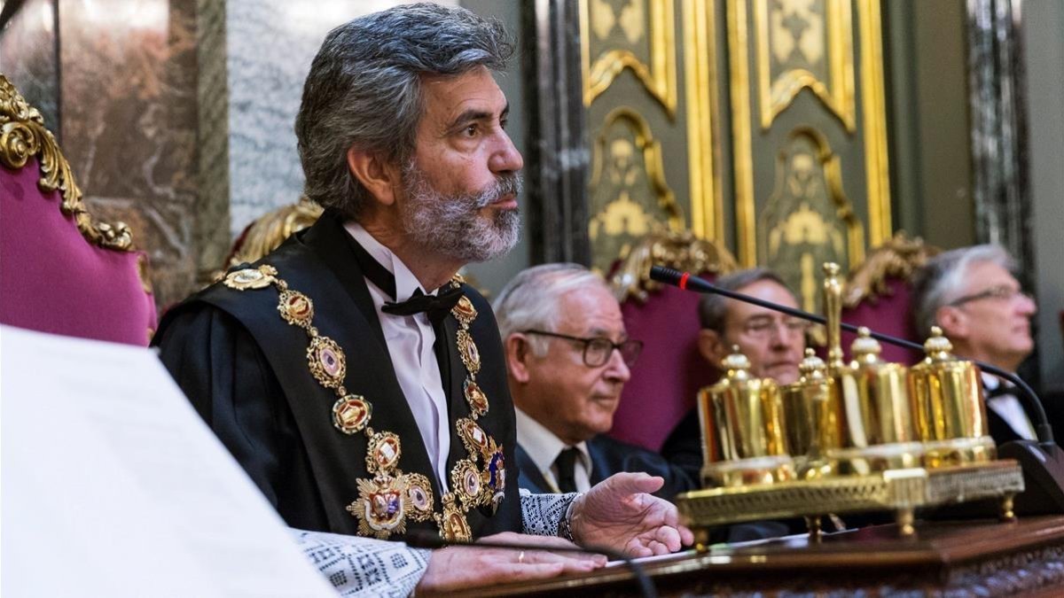 El presidente del Tribunal Supremo, Carlos Lesmes.-RODRIGO JIMÉNEZ