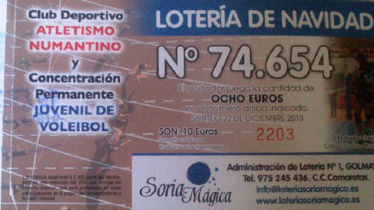 Participación con el número erróneo del que se han vendido 12.000 euros. -