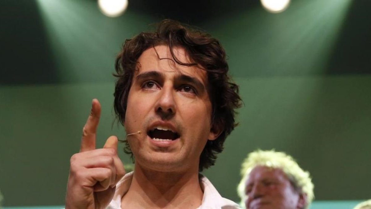 Klaver, en un discurso ante sus seguidores, en Ámsterdam, el 15 de marzo.-FRANCOIS LENOIR