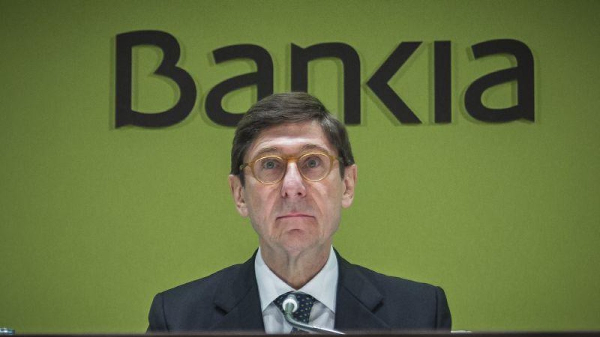 José Ignacio Goirigolzarri, presidente de Bankia, en una presentación de resultados.-