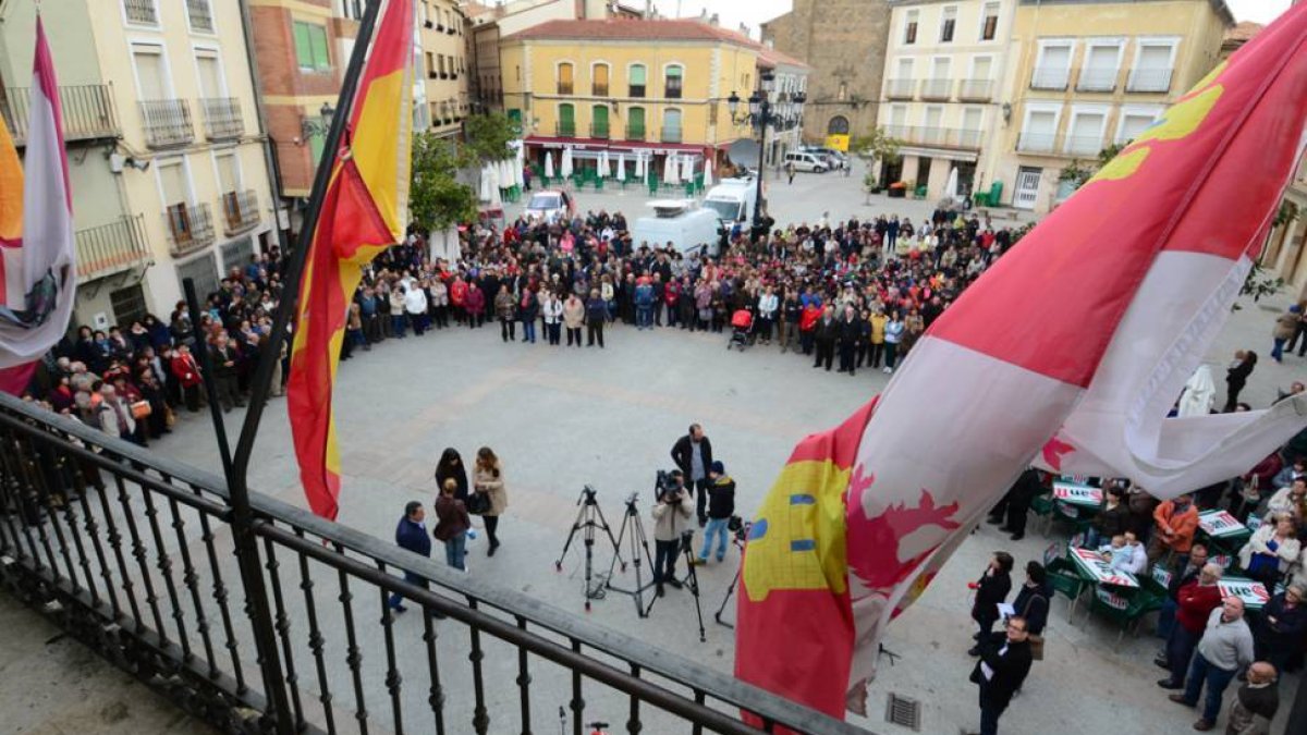 Concentración de esta mañana en Ágreda.-ÁLVARO MARTÍNEZ