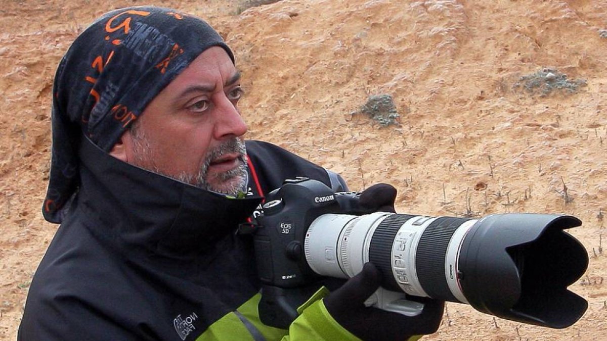 El fotógrafo soriano Pedro Ramos Torres durante su estancia en Siria.-