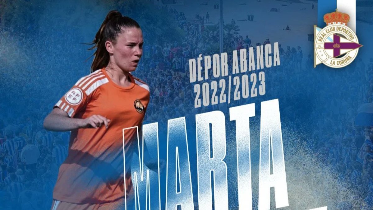 Así presenta el Deportivo Abanca a Marta Charle.