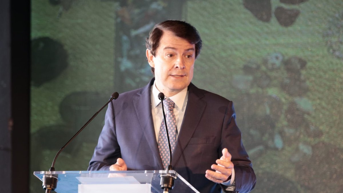 Alfonso Fernández Mañueco interviene en la inauguración de Presura. GONZALO MONTESEGURO