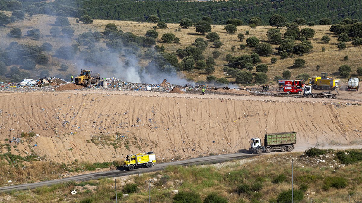 Incendio en el CTR de Golmayo. MARIO TEJEDOR