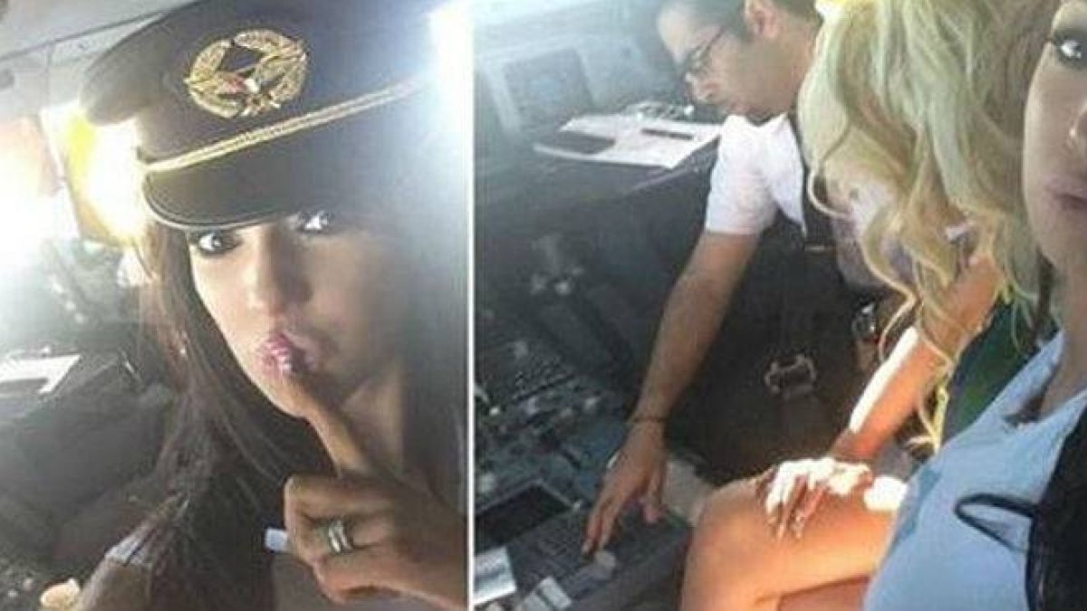 Las imágenes que la modelo Chloe Khan grabó en la cabina del avión.-