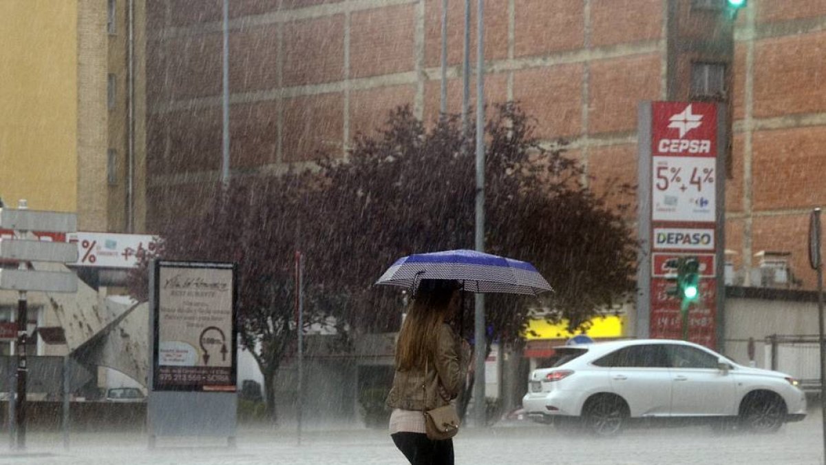 Precipitaciones en Soria, en una imagen de archivo.-VALENTÍN GUISANDE