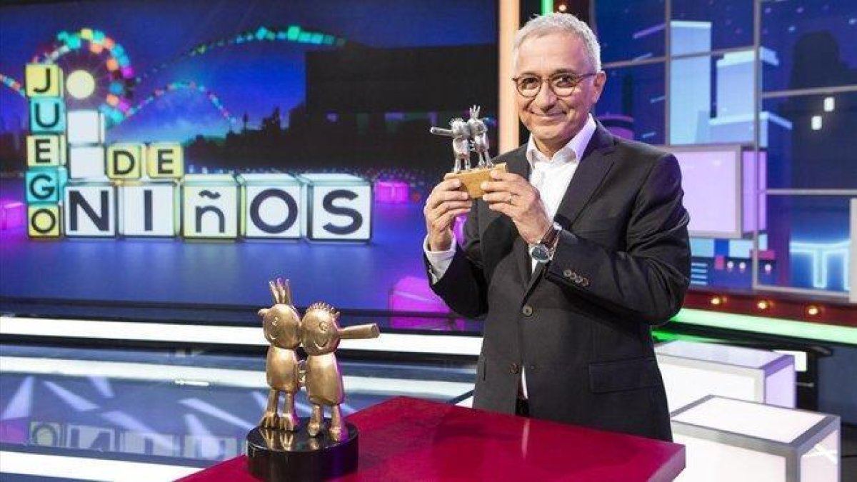 Xavier Sardà, en el plató del programa Juego de niños.-TVE