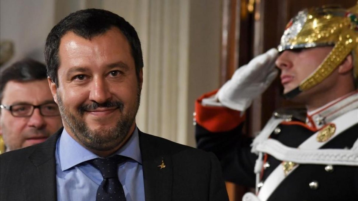 Matteo Salvini, líder de la Liga Norte.-AFP/ ANDREA SOLARO