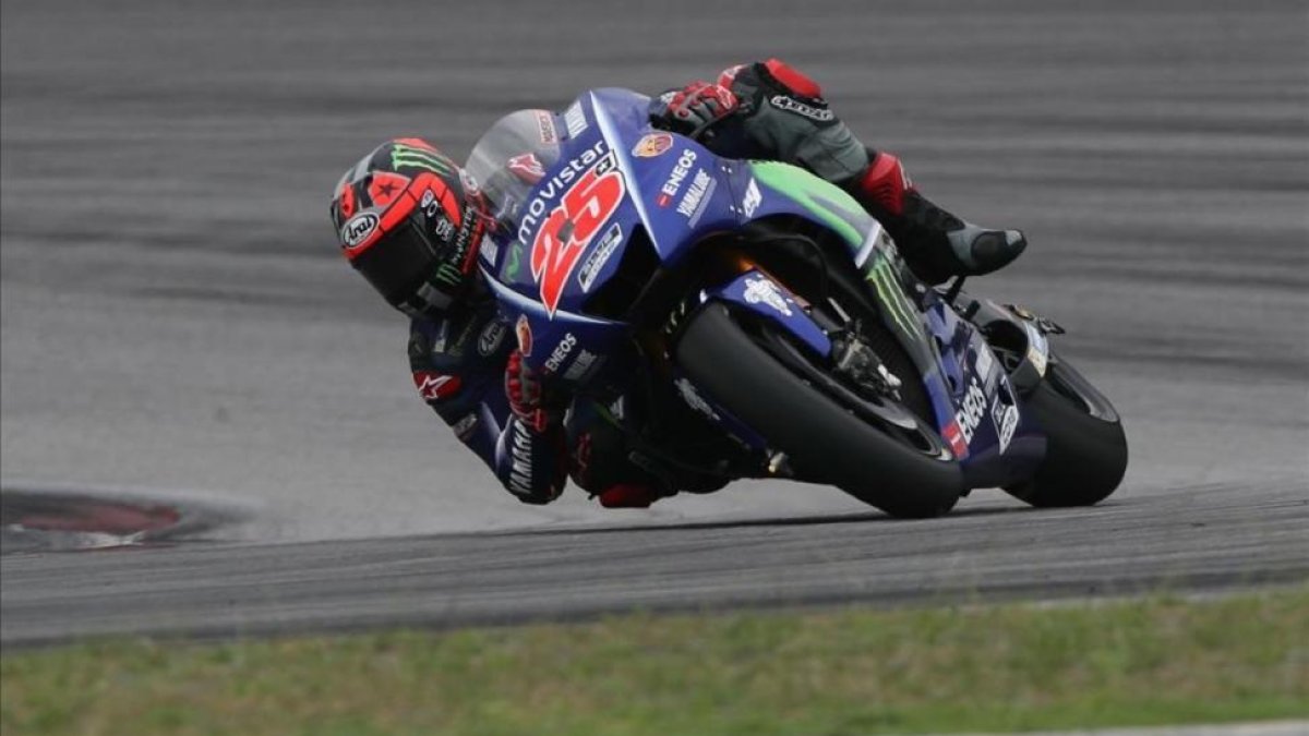 Viñales, durante las pruebas de pretemporada en Malasia con su Yamaha.-ALEJANDRO CERESUELA