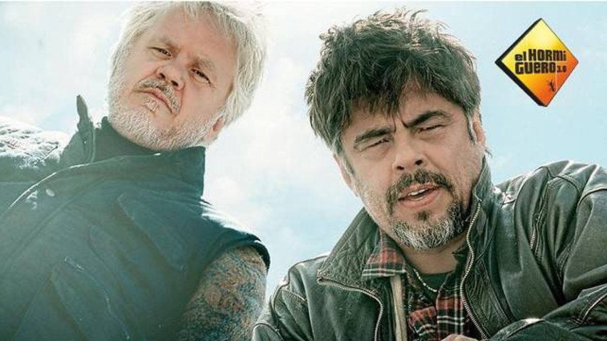 Tim Robbins y Benicio del Toro, invitados del programa de A-3 'El hormiguero'.-ARCHIVO