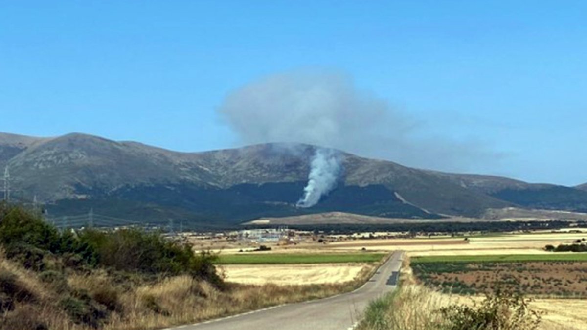 Imagen de archivo de un incendio forestal en la zona del Moncayo. HDS