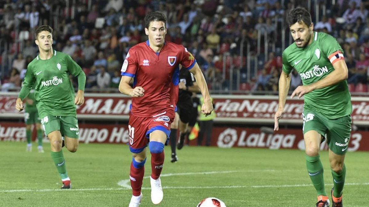 Nacho es la mejor noticia del Numancia en el regreso a los entrenamientos del equipo rojillo.-Valentín Guisande