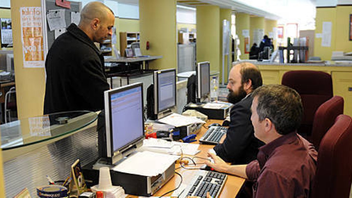 Oficinas del paro en la capital./V. G. -