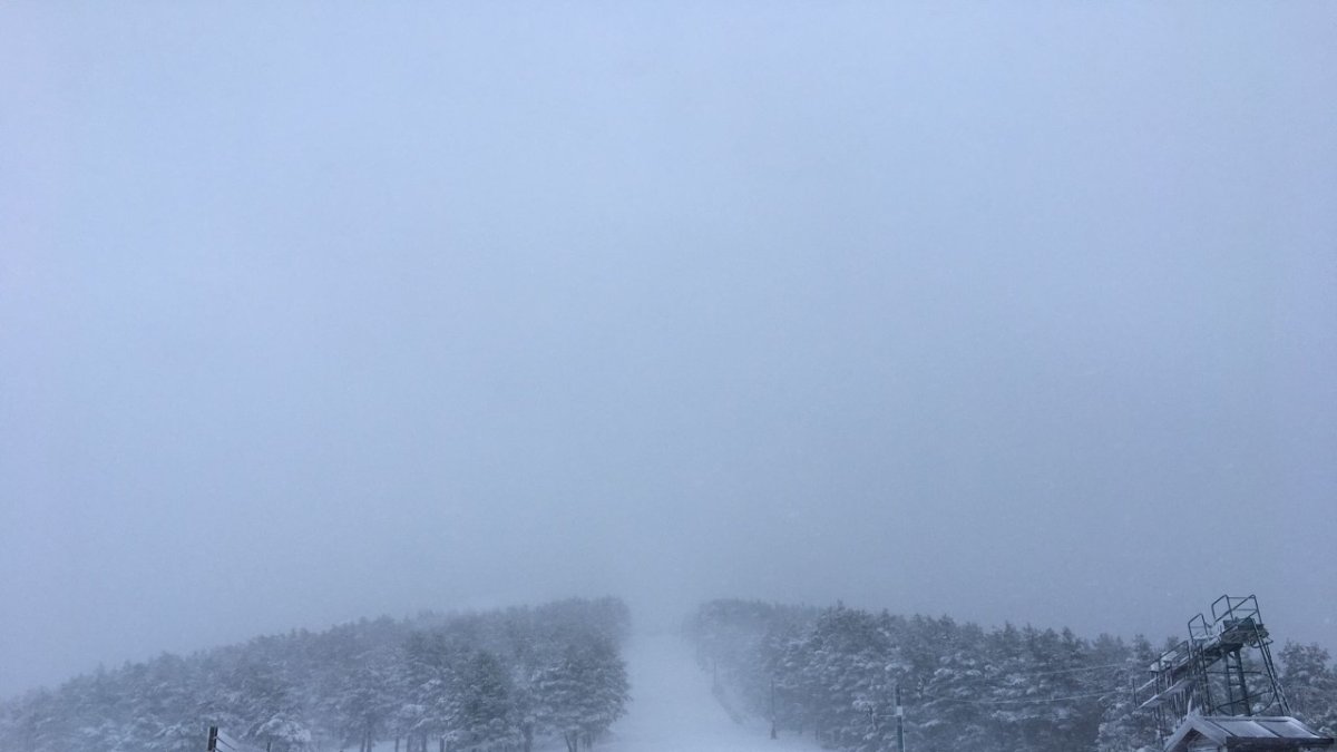 Aspecto del punto de nieve de Santa Inés. HDS