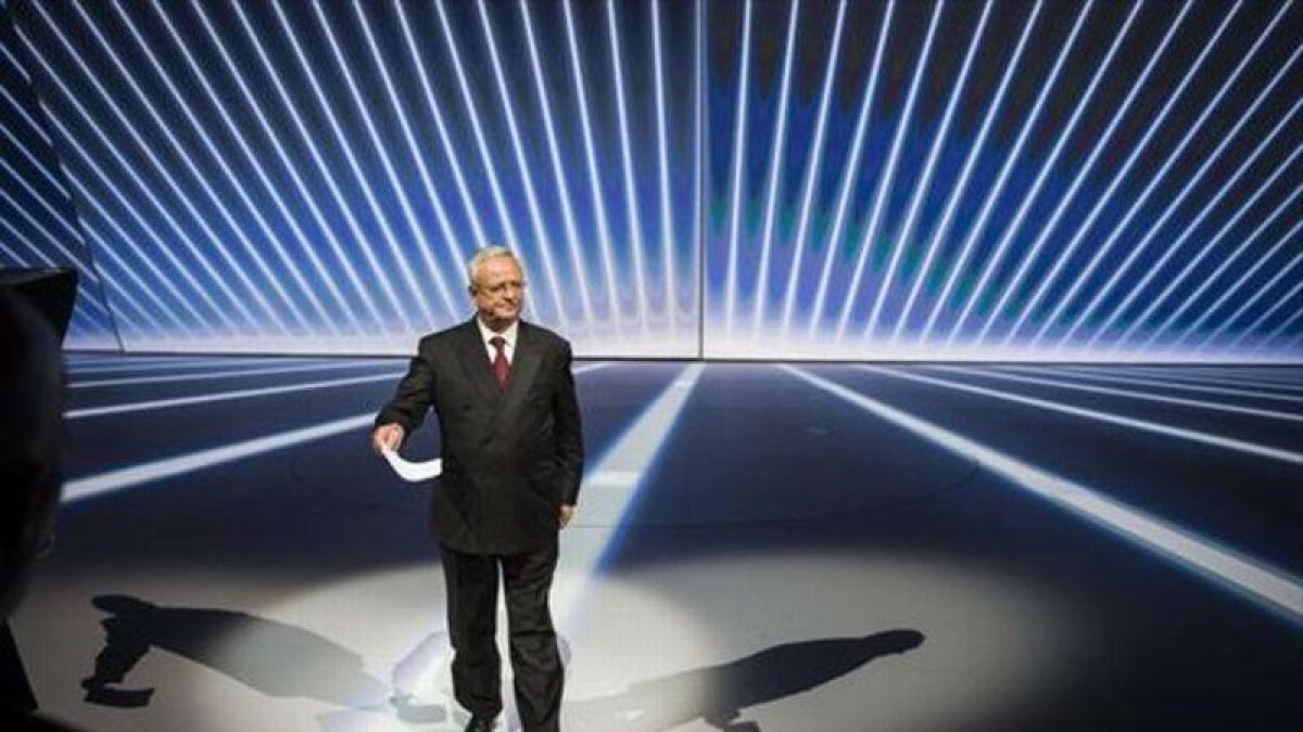 Martin Winterkorn, expresidente de Volkswagen, en la pasada edición del salón de Fráncfort.-AFP PHOTO / ODD ANDERSEN