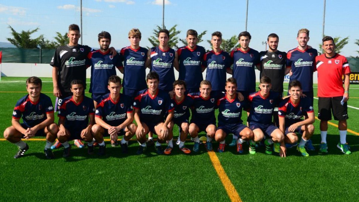 El Numancia B durante el inicio de la pretemporada en el día de ayer.-ÁLVARO MARTINEZ