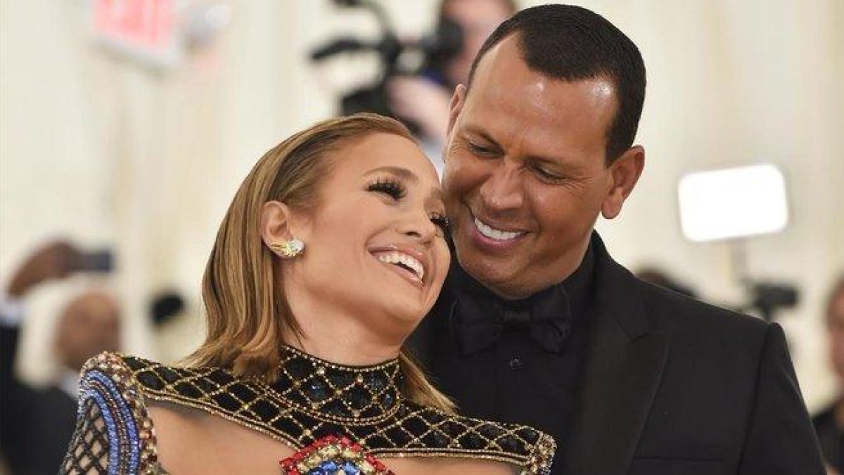 Jennifer Lopez y Alex Rodríguez.-