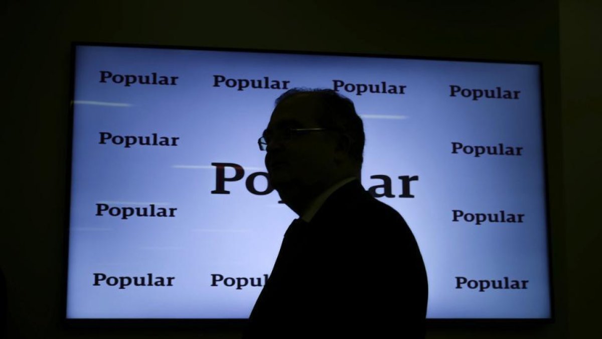 Ángel Ron, expresidente del Popular, en la presentación de resultados del 2016.-EMILIO NARANJO