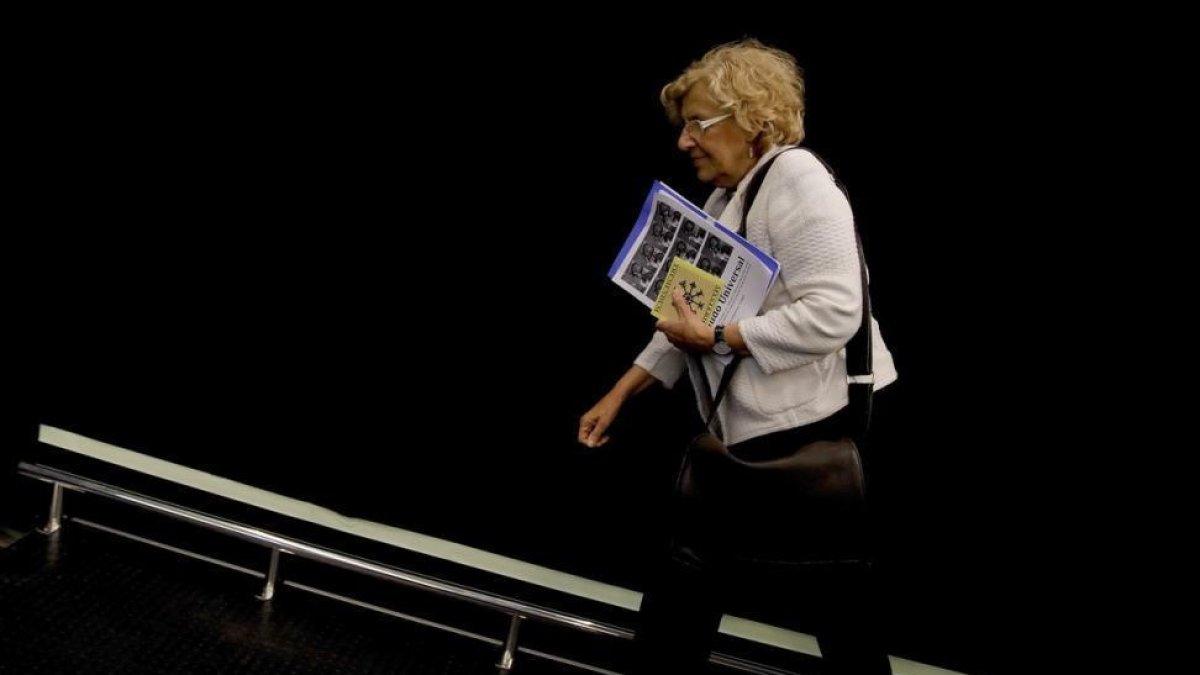 Manuela Carmena en la segunda jornada del Foro Mundial sobre las violencias urbanas y educación para la convivencia y paz.-JUANJO MARTIN (EFE)