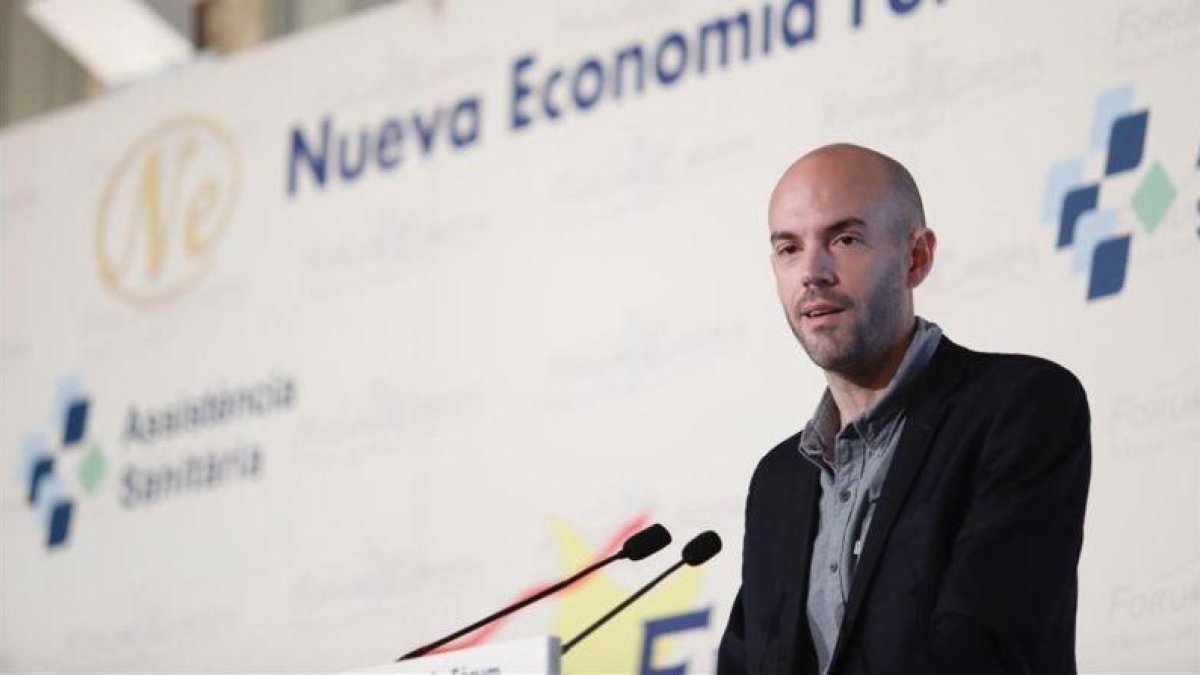 Juan de Antonio, fundador y consejero delegado de Cabify, en Barcelona.-FERRAN NADEU