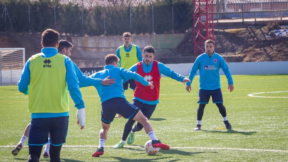 El C.D. Numancia prepara el choque ante el Baleares de este domingo. MARIO TEJEDOR