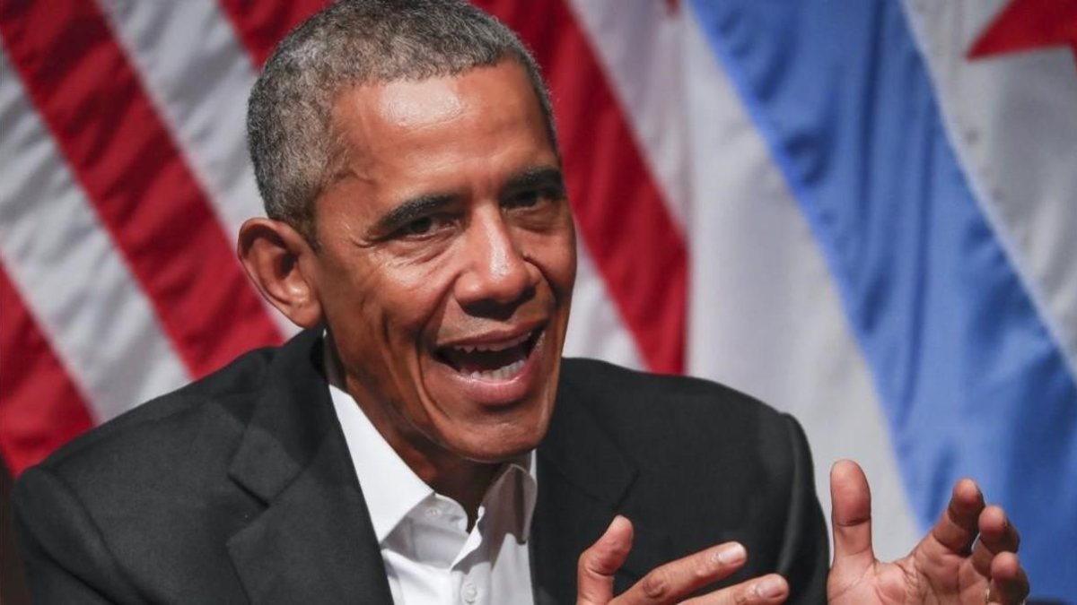 Obama, durante su intervención en la Universidad de Chicago (Illinois), el 24 de abril.-EFE