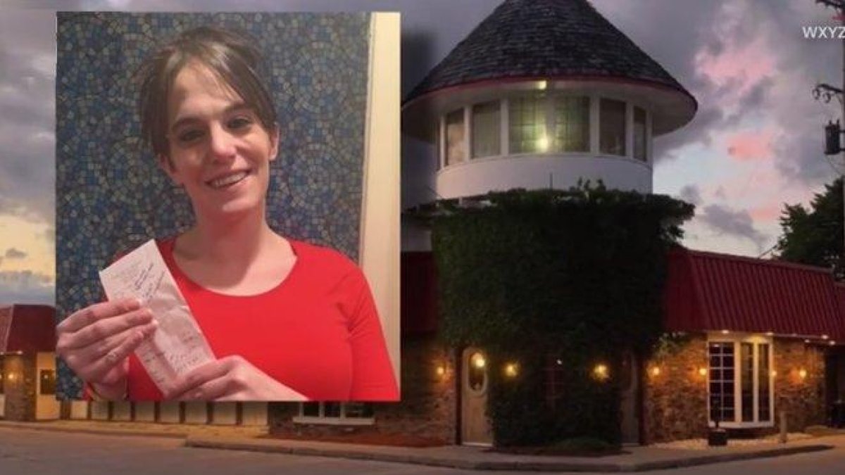 Danielle Franzoni recibió la generosa propina de 2,020 dólares.-CNN