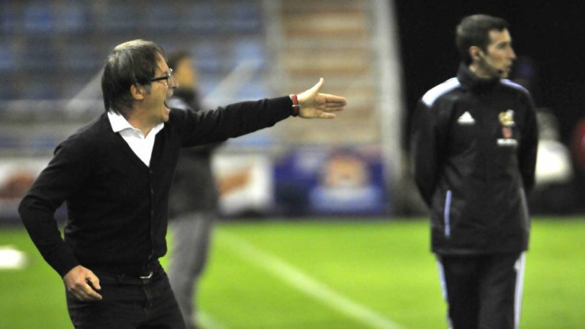 El técnico del Numancia, Juan Antonio Anquela.-DIEGO MAYOR