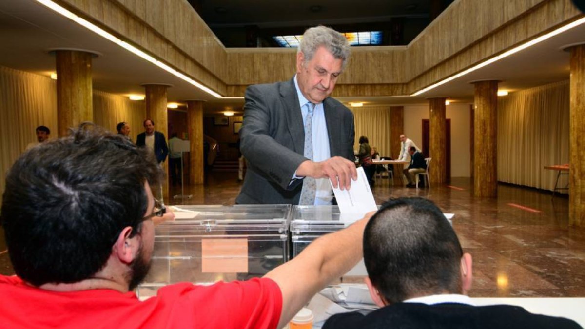 Posada votando esta mañana.-PSOE DE SORIA