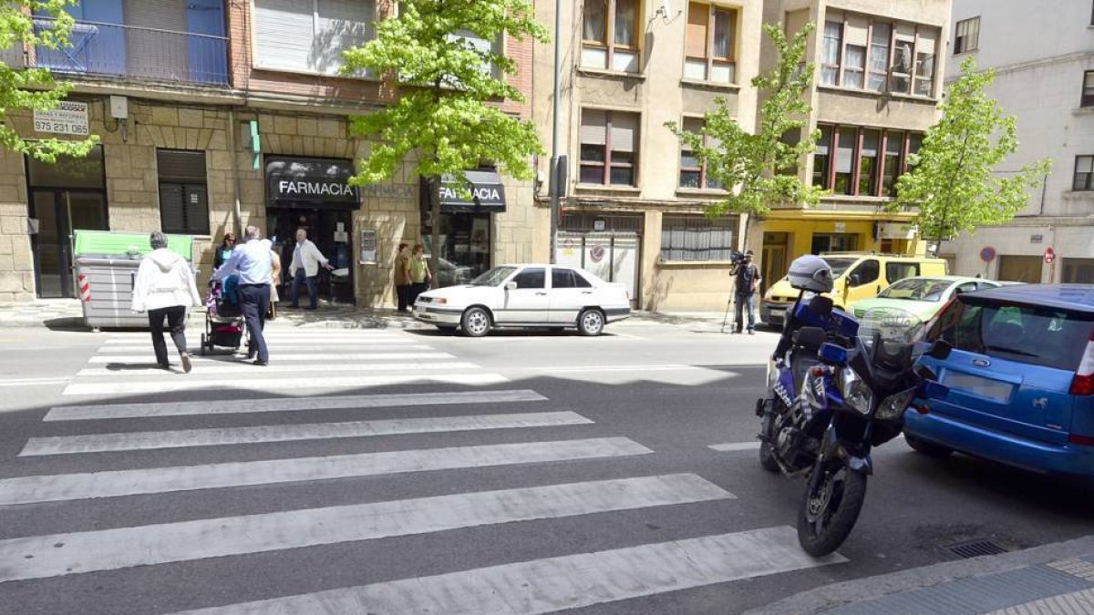 Paso de cebra en la Avenida de Valladolid en la que se produjo el atropello.-ÁLVARO MARTÍNEZ