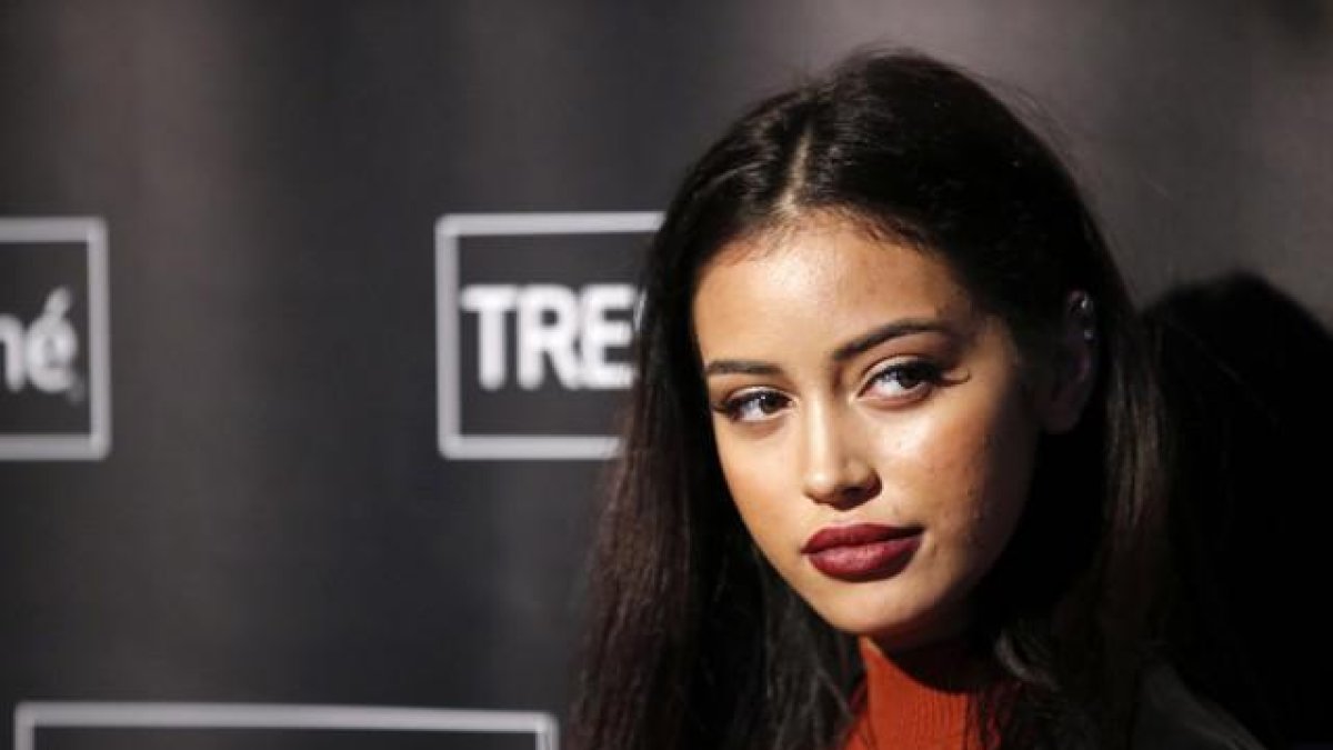 Cindy Kimberly posa para la prensa este martes en la segunda jornada de MFSHOW Woman que se celebra en Madrid.-EFE / ZIPI