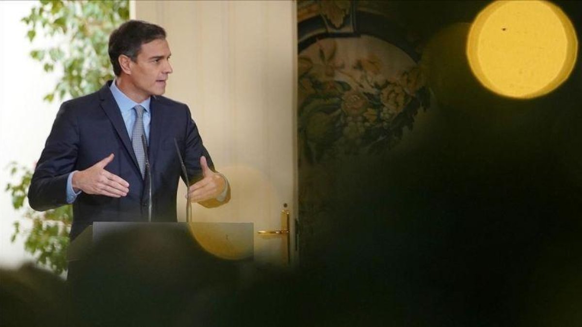 El presidente del Gobierno, Pedro Sánchez, en un acto del pasado 5 de diciembre, en Madrid.-JOSE LUIS ROCA