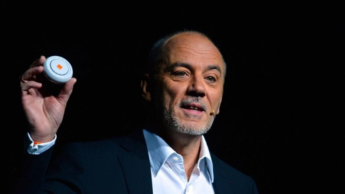 Stephane Richard presenta el Orange Bank.-AFP