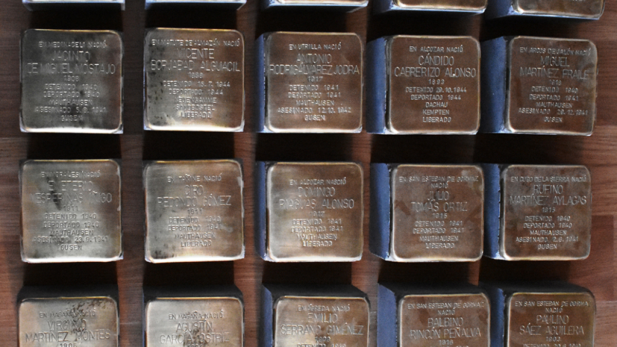 'Stolpersteine' en memoria de los sorianos víctimas del holocausto.-HDS