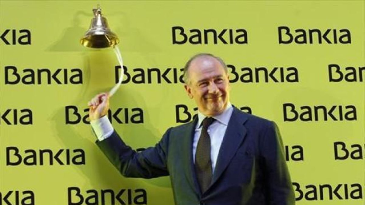 Rato en la salida a bolsa de Bankia en el 2011.-DAVID CASTRO